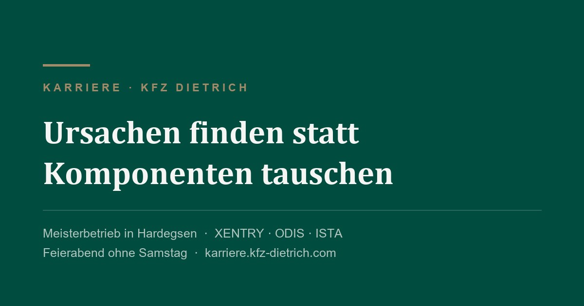 Kfz-Diagnosetechniker: Welche Erfahrung bei uns zählt